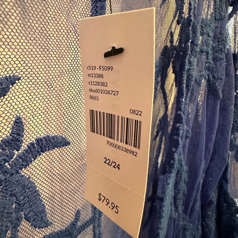 Lane Bryant - Blue Sheer Floral Kimono - Picture 4 of 6